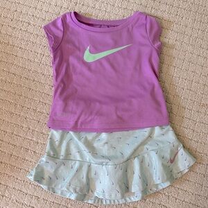 Nike Purple Top and Mint Skirt Set
